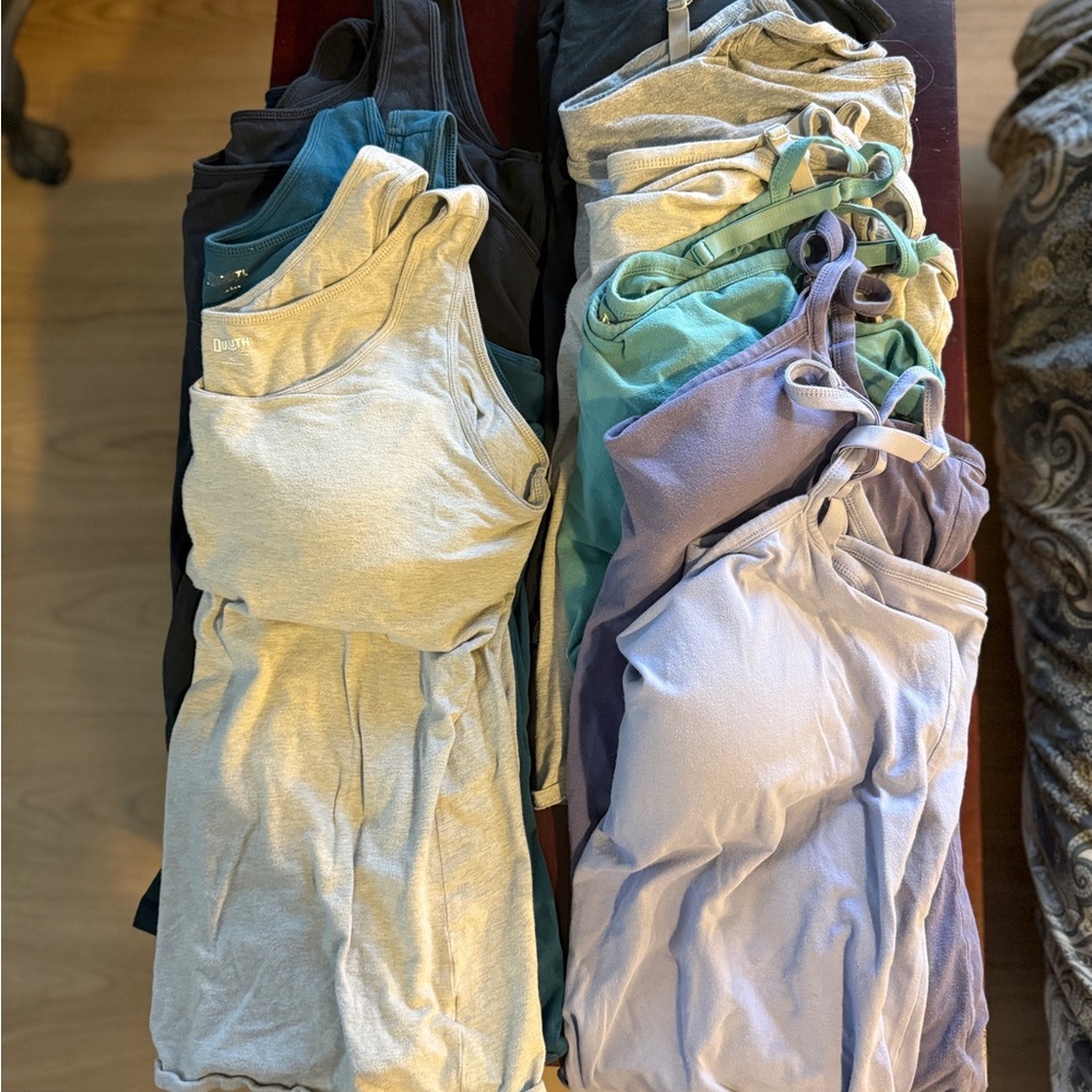 Lot of 12 Duluth No Yank Wireless Bra Built in Tanks